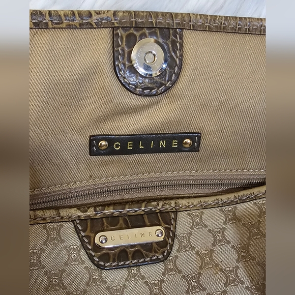 Celine Beige and Brown Patterned Tote - Picture 9 of 16